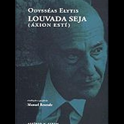 Capa azul escura de livro com rosto de homem idoso e texto branco