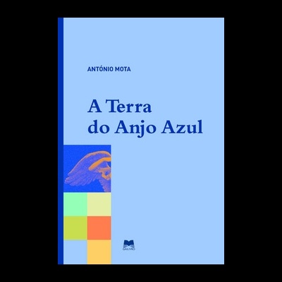Capa de livro azul claro com título e autor em azul escuro, e blocos coloridos no canto inferior esquerdo