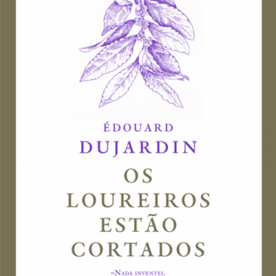 Capa de livro com título, autor, ilustração de folhas e citação