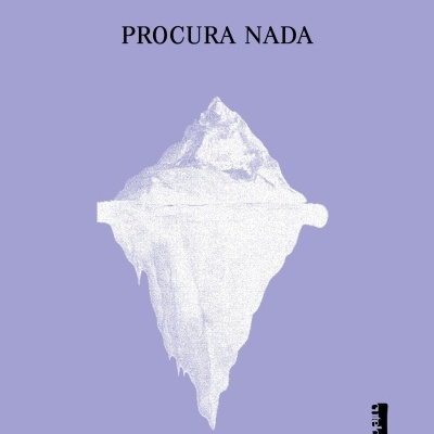 Capa de livro lilás com iceberg e texto EDUARDO BRITO PROCURA NADA