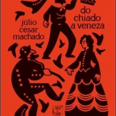 Capa vermelha de livro com figuras humanas pretas e texto em português.