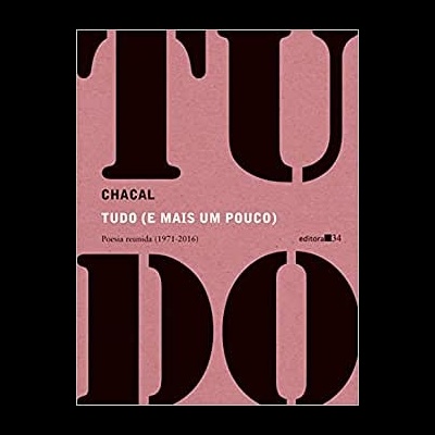 Capa de livro rosa com texto e design em letras castanhas