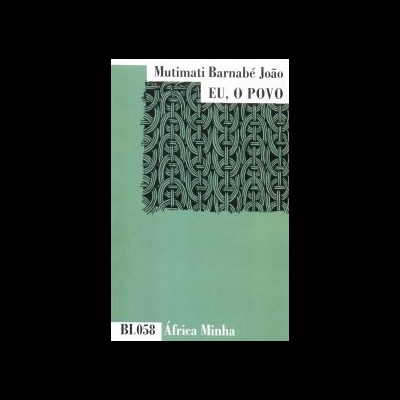 Capa do livro EU, O POVO de Mutimati Barnabé João com padrão geométrico preto sobre fundo verde