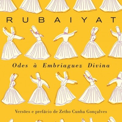 Capa de livro amarela com figuras de dervixes e texto em preto