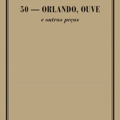 Capa de livro castanha com texto em preto e moldura fina preta