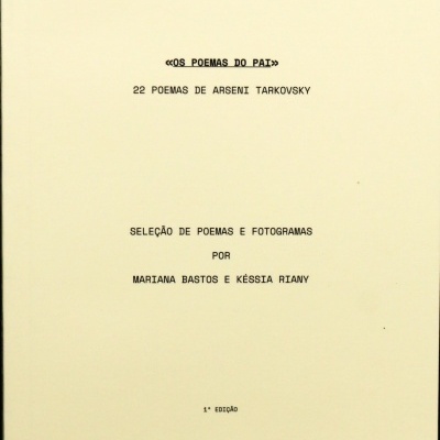 Capa de livro creme com texto preto sobre poemas de Arseni Tarkovsky.