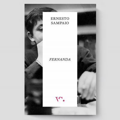 Capa do livro 'Fernanda' de Ernesto Sampaio com fotografia preta e branca e texto central