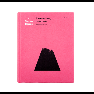 Capa de livro rosa com triângulo preto e texto em preto