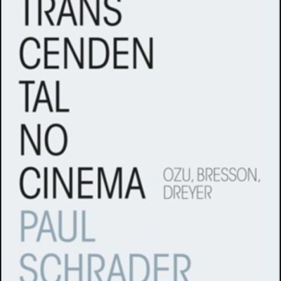 Capa de livro branco com texto sobre estilo transcendental no cinema