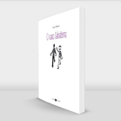 Livro com capa branca, título O seu Idalberto e ilustração de duas pessoas, uma com bola de futebol