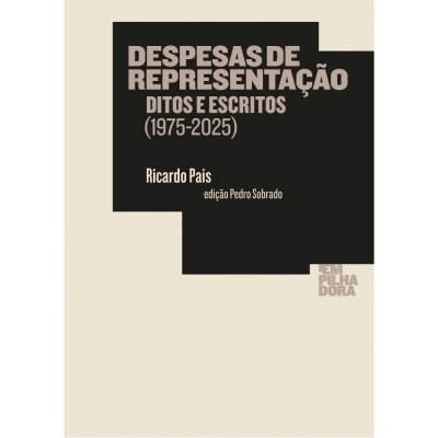 Capa de livro Despesas de Representação de Ricardo Pais com design simples preto e cinza claro