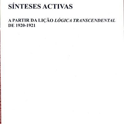Capa de livro SÍNTESES ACTIVAS de Edmund Husserl com texto preto em fundo branco