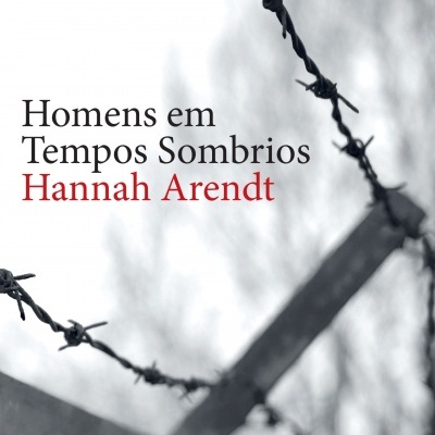 Capa de livro com texto e imagem de arame farpado preto e branco