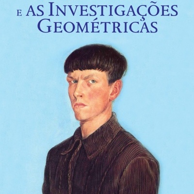 Capa de livro com pintura de homem segurando flor e texto de título e autor