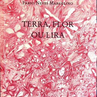 Capa de livro vermelha com padrão de plantas e texto em preto.