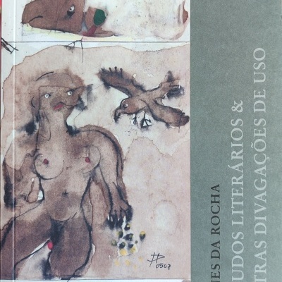 Capa de livro com ilustração artística e texto na lateral