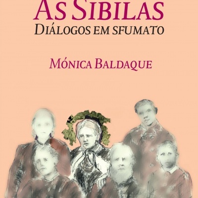 Capa de livro com título As Sibilas e imagem esfumaçada de seis pessoas antigas