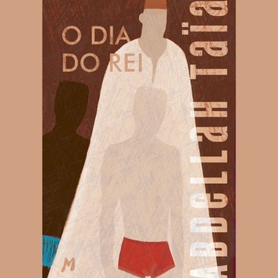 Imagem artística com três silhuetas e texto O DIA DO REI e ABDALLAH TAÏA