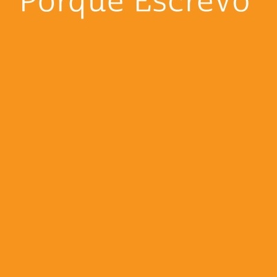 Capa de livro laranja com texto George Orwell Porque Escrevo