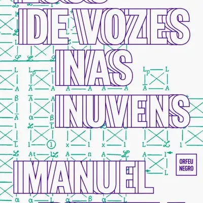 Capa de livro ECOS DE VOZES INAS INUVENS IMANUEL PORTELA com gráficos técnicos verdes e texto em roxo e verde
