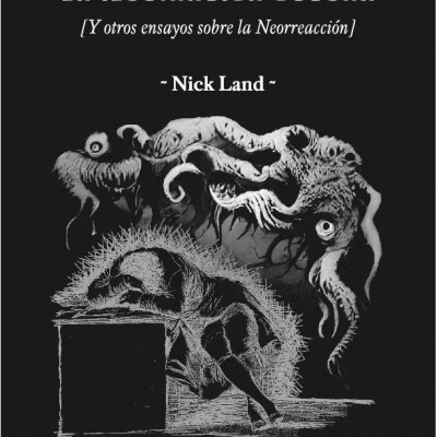 Capa do livro 'La Ilustración Oscura' com ilustração em preto e branco e texto em espanhol