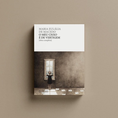 Capa do livro O MEU CHÃO É DE VERTIGEM de Maria Eulália de Macedo com imagem de menina junto a janela
