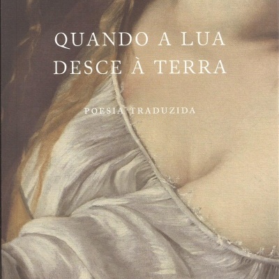 Capa de livro 'Quando a Lua Desce à Terra' com imagem de mulher em vestido branco