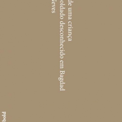 Capa de livro castanha com textos verticais em branco