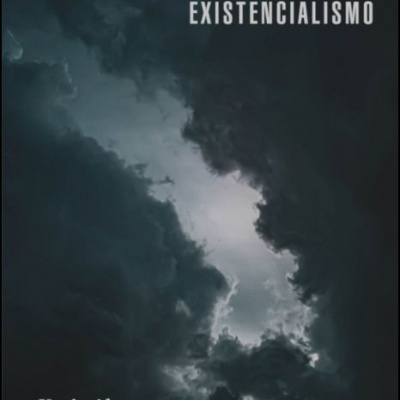 Capa de livro com céu nublado e o título EXISTENCIALISMO