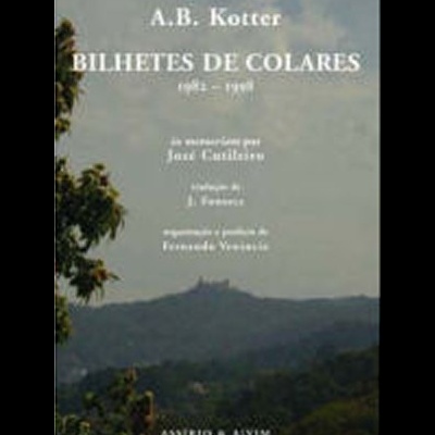 Capa de livro com título e texto em cima de paisagem natural com árvores e montanhas