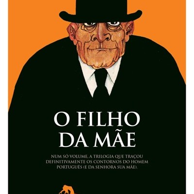 Capa de livro com imagem de homem de chapéu preto e texto em português