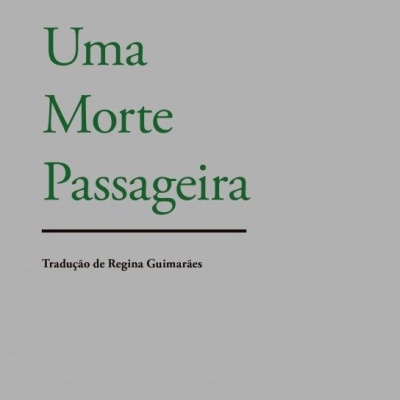 Capa de livro 'Uma Morte Passageira' de Anise Koltz com fundo cinza e texto verde e preto
