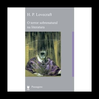 Capa do livro 'O terror sobrenatural na literatura' de H. P. Lovecraft com imagem expressiva