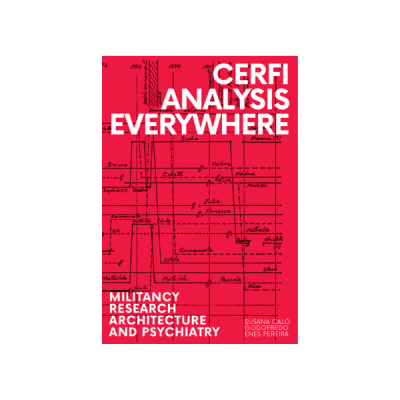 Capa vermelha do livro CERFI Analysis Everywhere com gráficos e texto branco.
