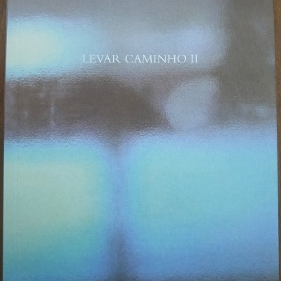 Livro 'LEVAR CAMINHO II' de Manuel de Freitas com capa azul e preta