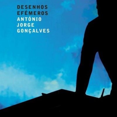 Capa de livro azul com texto e silhueta de pessoa