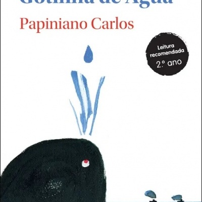 Capa do livro 'A menina Gotinha de Água' com ilustração de baleia e selo de leitura recomendada para 2º ano
