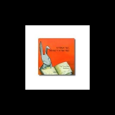 Capa de livro infantil com coelho e texto em laranja