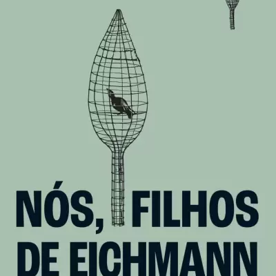 Capa do livro Nós, Filhos de Eichmann de Günther Anders com ilustração de armadilhas metálicas e texto em português