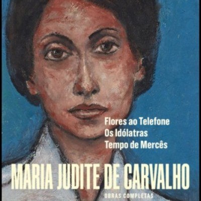 Capa de livro com retrato pintado de mulher e texto sobre a autora e títulos.