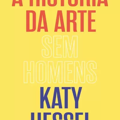 Capa de livro amarelo com título em vermelho, branco e azul