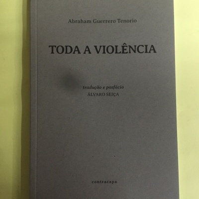 Livro Toda a Violência de Abraham Guerrero Tenorio com capa cinza e texto preto