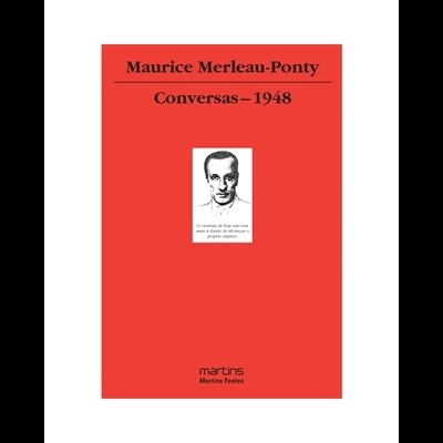 Capa vermelha de livro com título, ilustração de rosto e texto