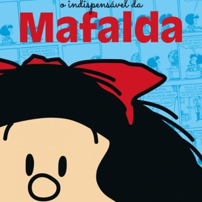 Capa do livro Mafalda com ilustração e texto