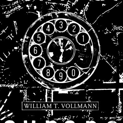 Capa de livro em preto e branco com título 'central europa' e nome do autor 'WILLIAM T. VOLLMANN' com um disco de telefone rotativo no centro.