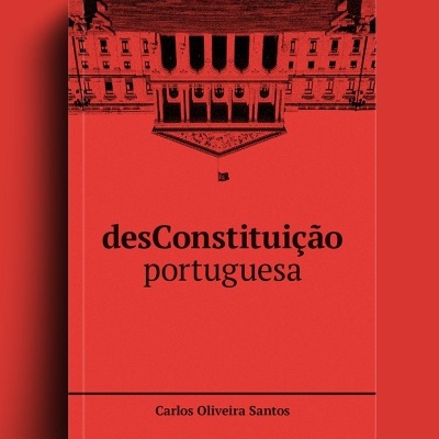 Capa de livro vermelha com título e imagem invertida de edifício