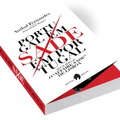 Livro Portugal em Saúde com capa branca e lombada vermelha