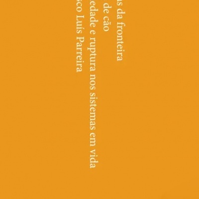 Capa de livro laranja com texto branco vertical e assinatura 12catorze