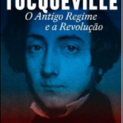 Capa de livro Alexis de Tocqueville com retrato e título