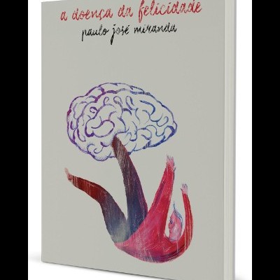 Capa de livro com ilustração de cérebro e figura humana invertida